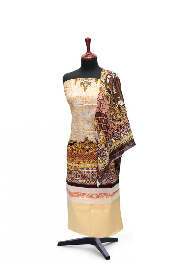 Firdous Korian Lawn Net Dupatta`25 D#12654 (Peach)