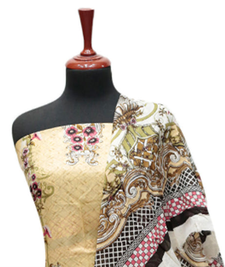 Firdous Korian Lawn Net Dupatta`25 D#12658 (Peach)