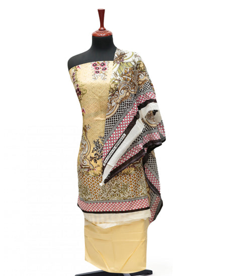 Firdous Korian Lawn Net Dupatta`25 D#12658 (Peach)