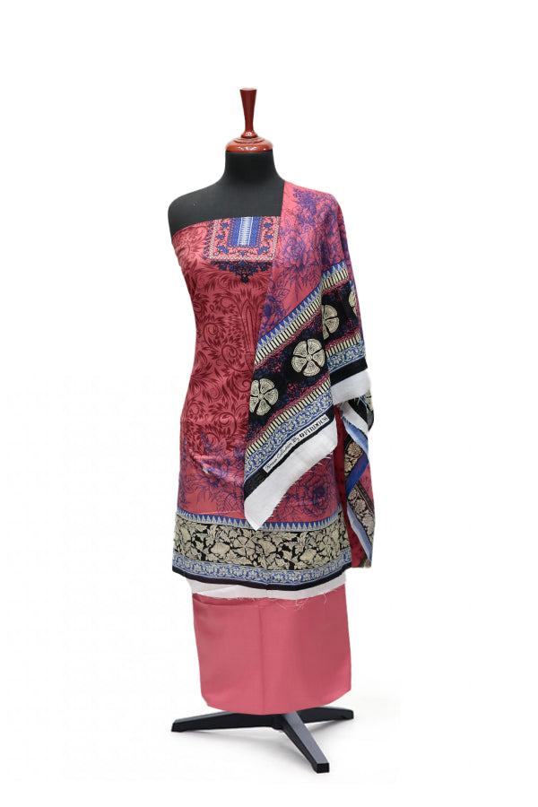 Firdous Korian Lawn Net Dupatta`25 D#12660 (DT Pink)