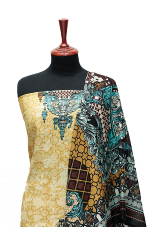 Firdous Korian N/Dupatta`25 D#12654 (L Golden)