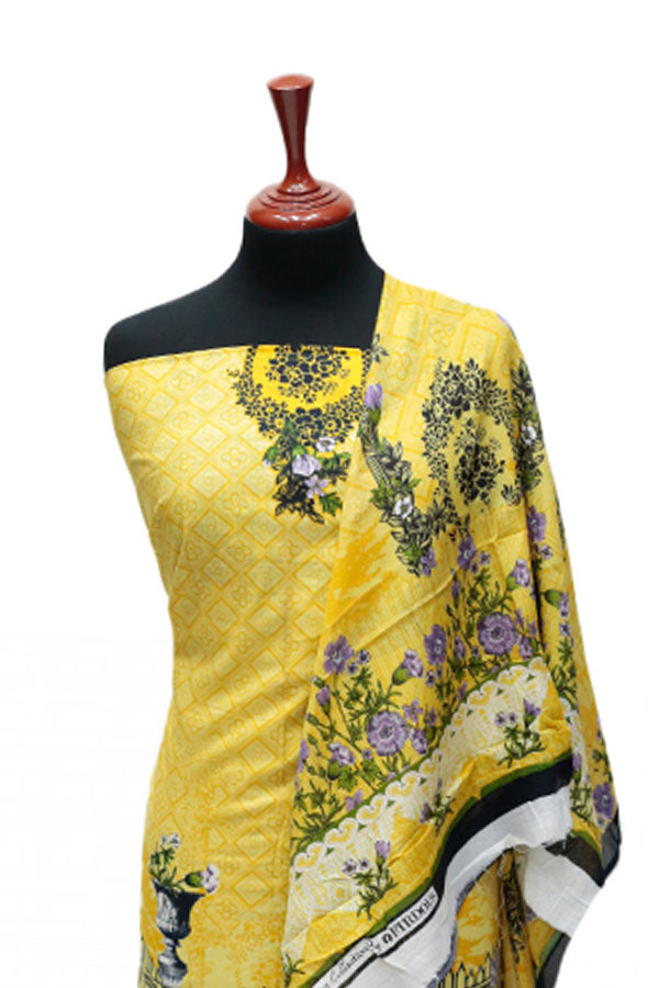 Firdous Korian N/Dupatta`25 D#12663 (Yellow)