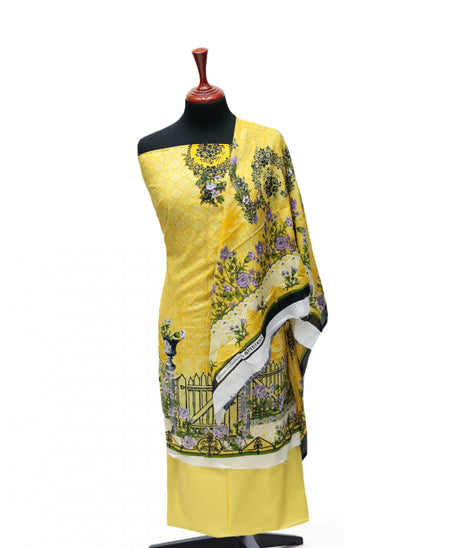 Firdous Korian N/Dupatta`25 D#12663 (Yellow)