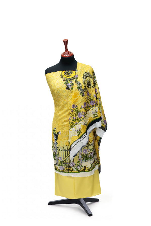 Firdous Korian N/Dupatta`25 D#12663 (Yellow)