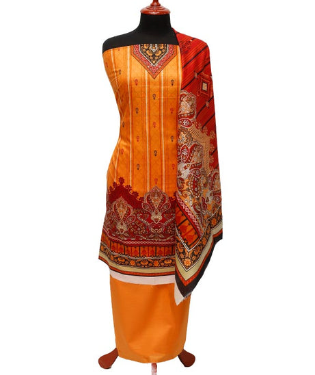 Firdous Print Lawn`22 D#612 Orange
