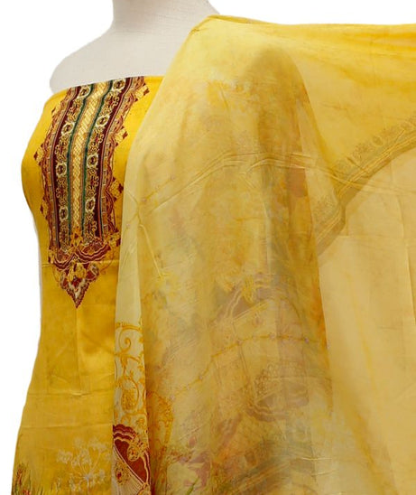 Five Star D/Lawn B/Dupatta`21 D#1427 (Yellow)