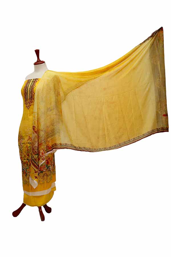 Five Star D/Lawn B/Dupatta`21 D#1427 (Yellow)
