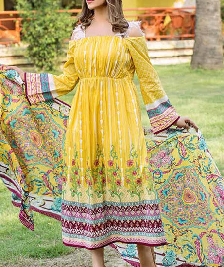 Five Star Divine Lawn`21 D#8016 Yellow