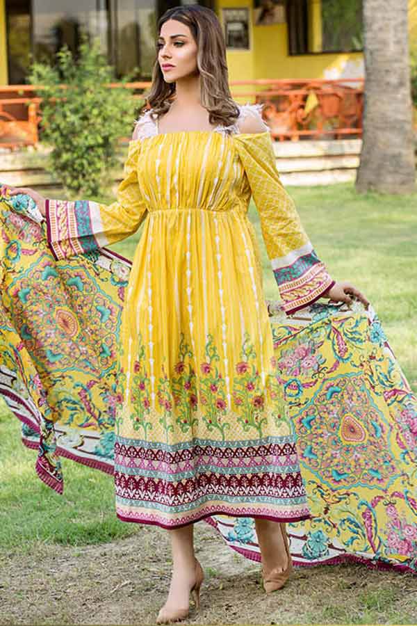 Five Star Divine Lawn`21 D#8016 Yellow