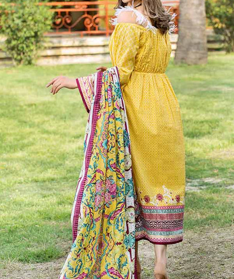 Five Star Divine Lawn`21 D#8016 Yellow