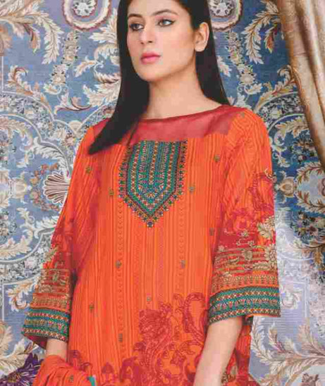 Five Star Moonsoon Lawn`22 D#2903 Orange