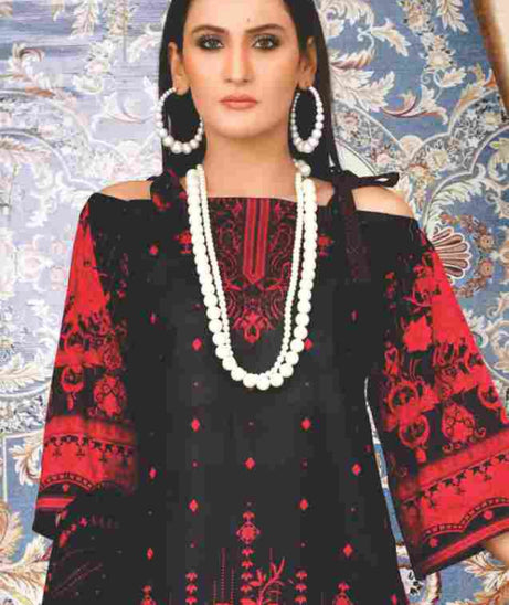 Five Star Moonsoon Lawn`22 D#2908 Black