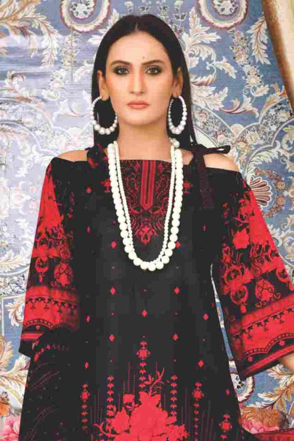Five Star Moonsoon Lawn`22 D#2908 Black