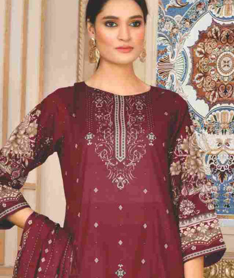 Five Star Moonsoon Lawn`22 D#2908 Maroon