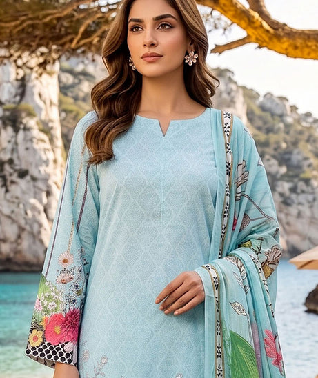 Floraison D/C Linen`26 D#7609 (Sky)