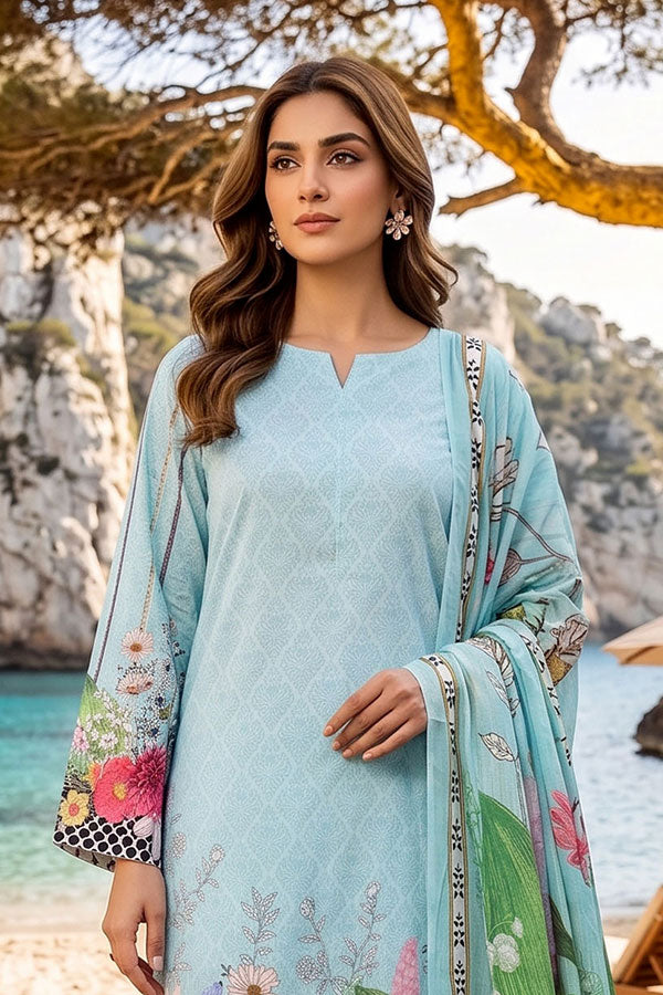 Floraison D/C Linen`26 D#7609 (Sky)