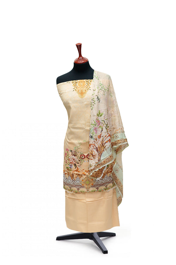 Floraison D/Chiffon Dupatta`25 D#11701 (Peach)