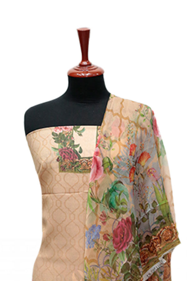 Floraison D/Chiffon Dupatta`25 D#11702 (L Peach)