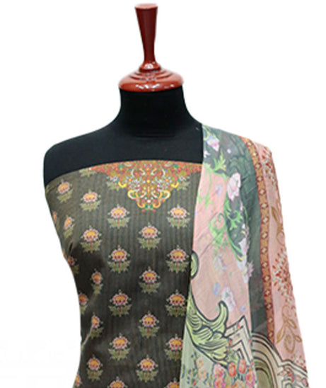 Floraison D/Chiffon Dupatta`25 D#11706-A (Grey)