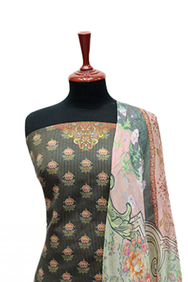 Floraison D/Chiffon Dupatta`25 D#11706-A (Grey)