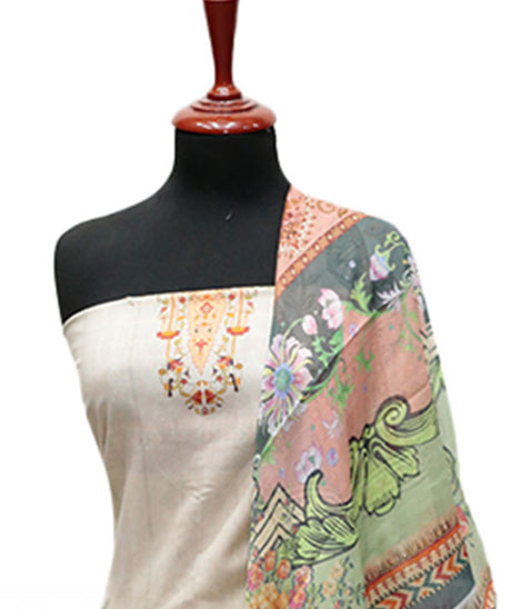 Floraison D/Chiffon Dupatta`25 D#11706 (Fawn)