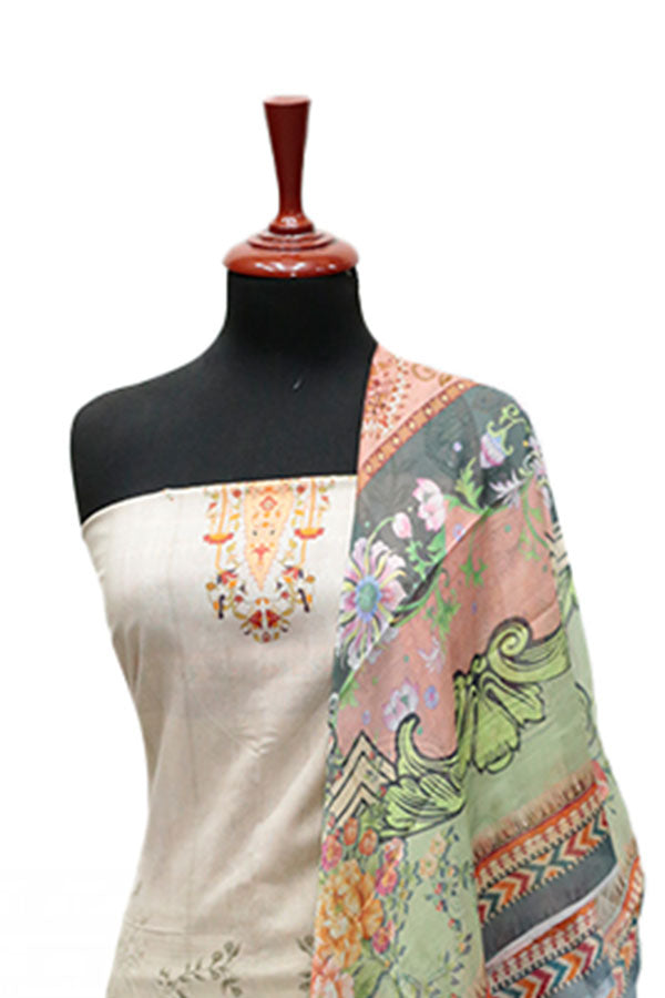 Floraison D/Chiffon Dupatta`25 D#11706 (Fawn)