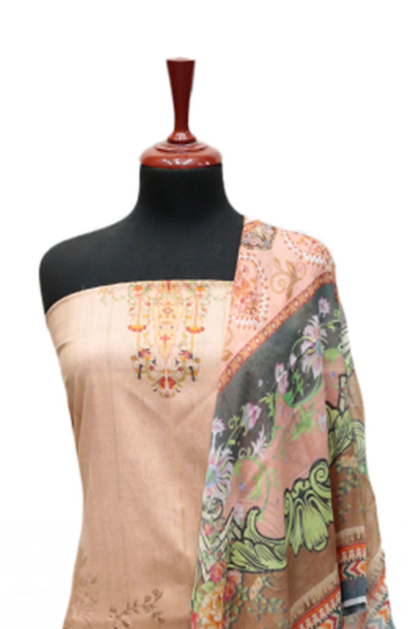 Floraison D/Chiffon Dupatta`25 D#11707 (Peach)