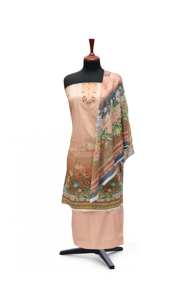 Floraison D/Chiffon Dupatta`25 D#11707 (Peach)