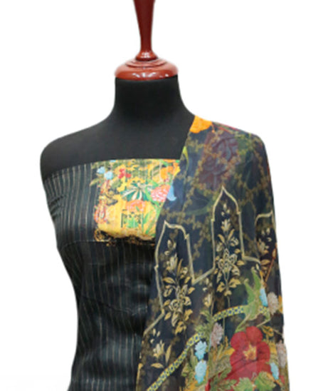 Floraison D/Chiffon Dupatta`25 D#11711 (M Green)