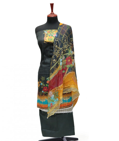 Floraison D/Chiffon Dupatta`25 D#11711 (M Green)