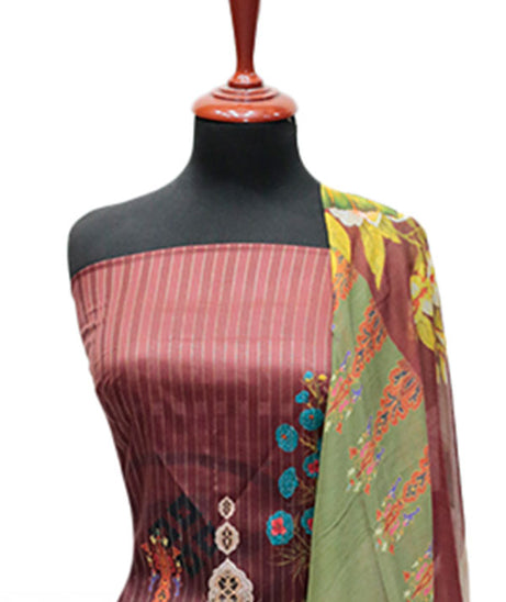 Floraison D/Chiffon Dupatta`25 D#11712 (Maroon)