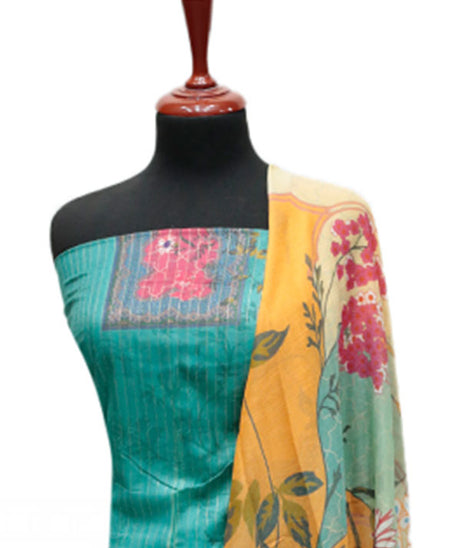 Floraison D/Chiffon Dupatta`25 D#11713 (Ferozi)