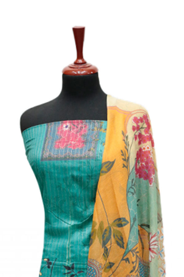Floraison D/Chiffon Dupatta`25 D#11713 (Ferozi)