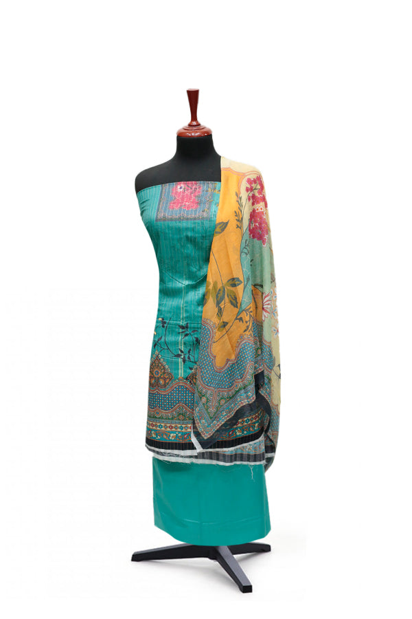 Floraison D/Chiffon Dupatta`25 D#11713 (Ferozi)