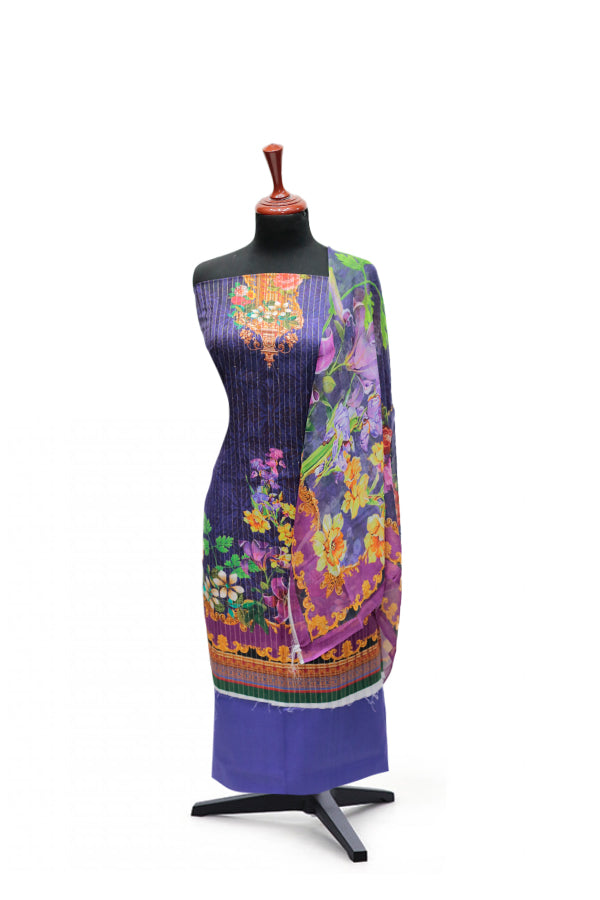 Floraison D/Chiffon Dupatta`25 D#11715 (Purple)