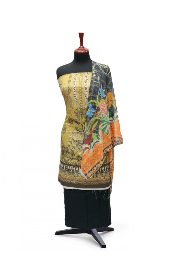 Floraison D/Chiffon Dupatta`25 D#3209 (Black)