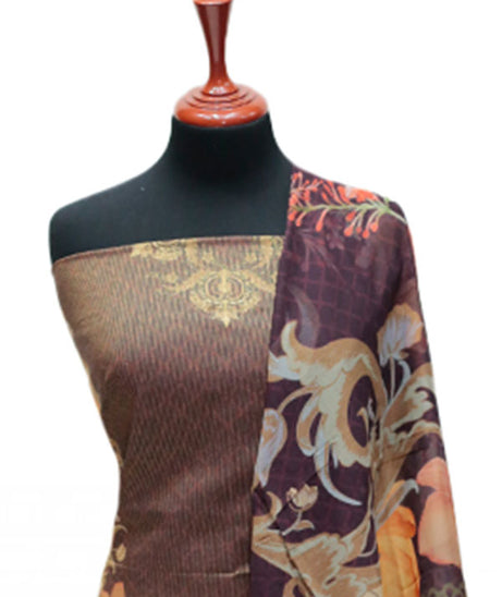 Floraison D/Chiffon Dupatta`25 D#3211 (D Purple)