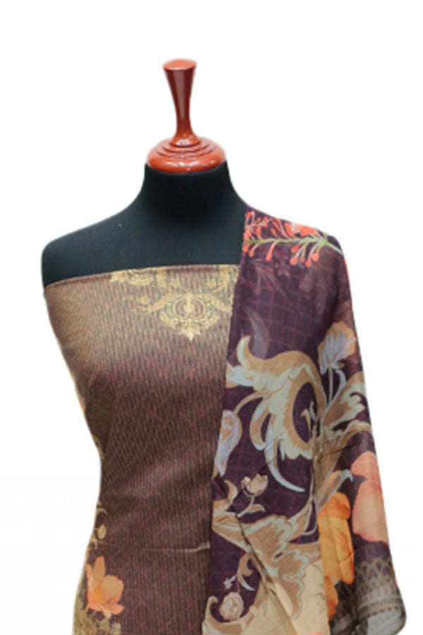 Floraison D/Chiffon Dupatta`25 D#3211 (D Purple)