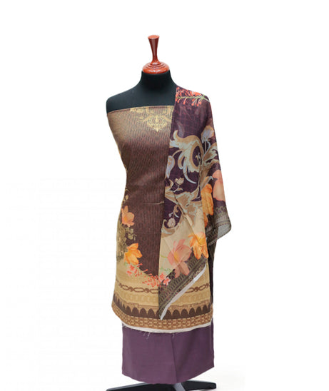 Floraison D/Chiffon Dupatta`25 D#3211 (D Purple)