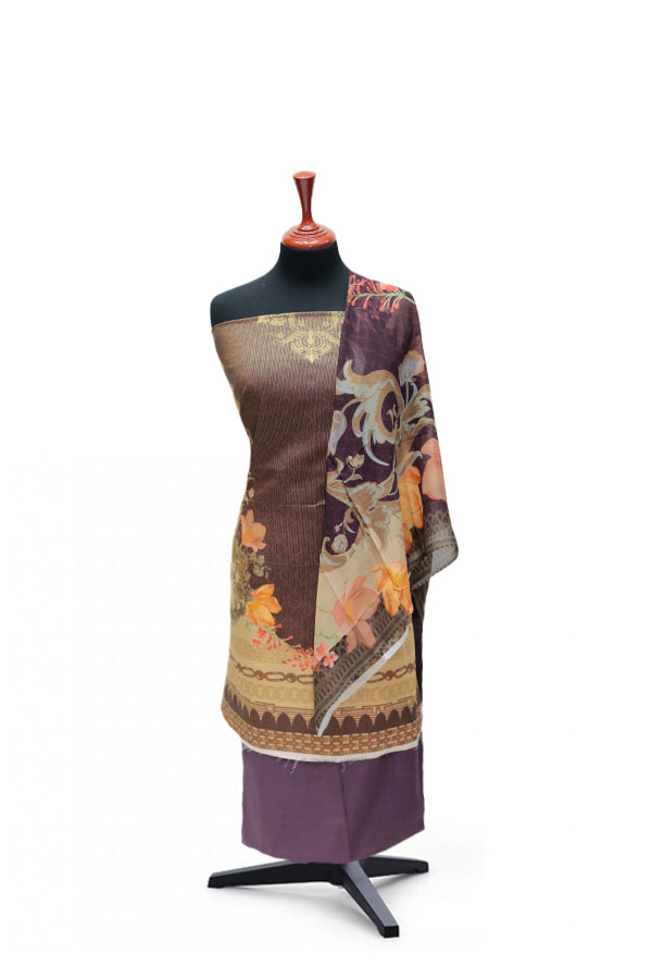 Floraison D/Chiffon Dupatta`25 D#3211 (D Purple)