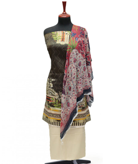 Floraison D/Chiffon Dupatta`25 D#3213 (Skin)