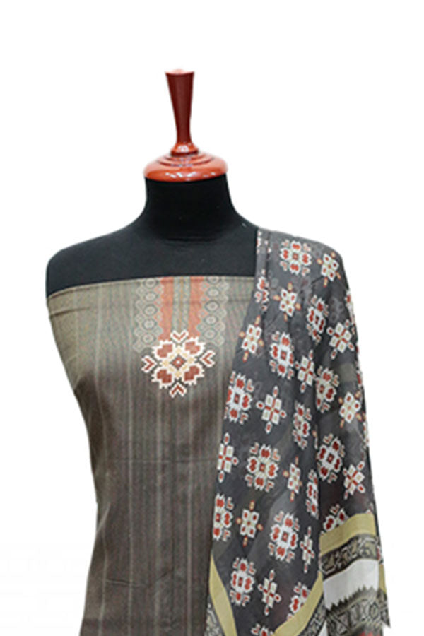 Floraison D/Chiffon Dupatta`25 D#3226 (Grey)