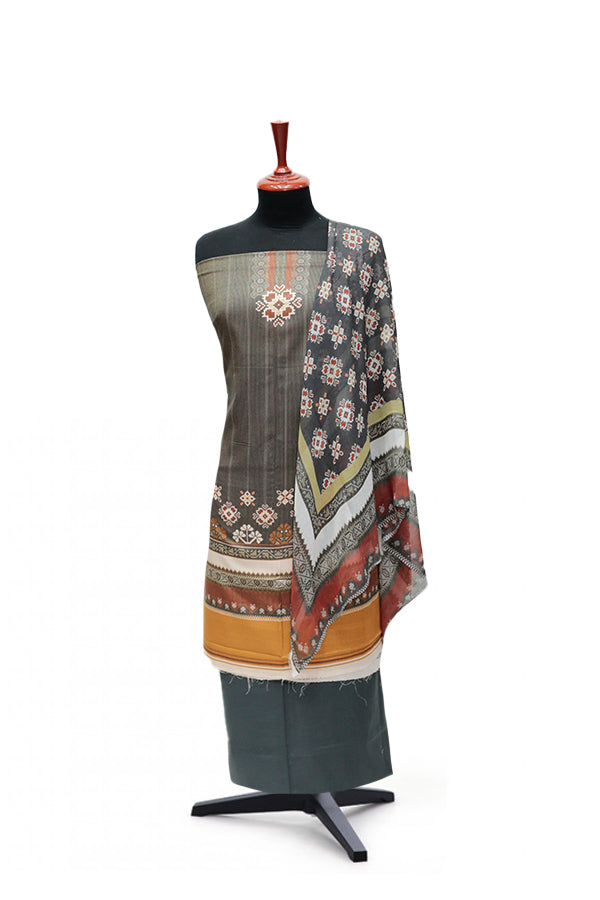 Floraison D/Chiffon Dupatta`25 D#3226 (Grey)