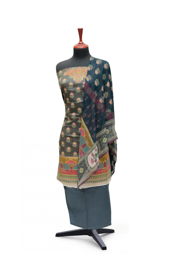 Floraison D/Chiffon Dupatta`25 D#3238 (Grey)