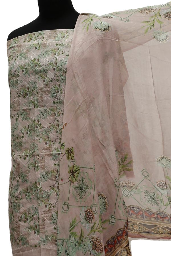 Floraison D/Emb Lawn`21 D#47004 (Brown)