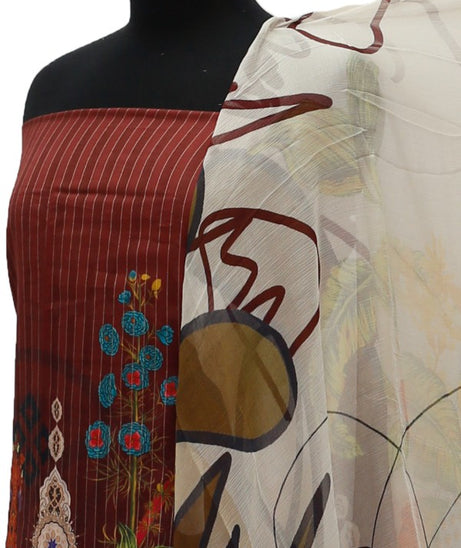 Floraison D/Masoori Lawn`21 D#11712 (Maroon)