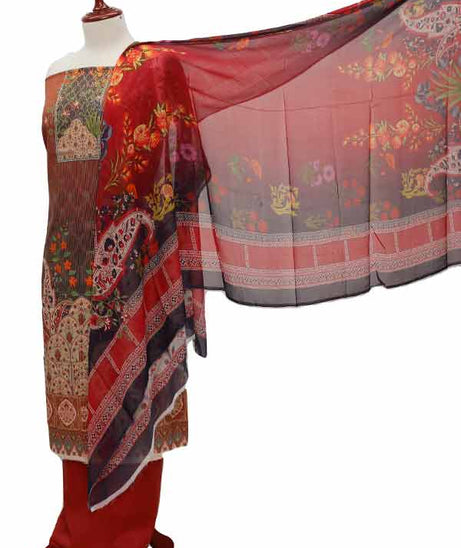 Floraison D/Masoori Lawn`21 D#3222 (Maroon)