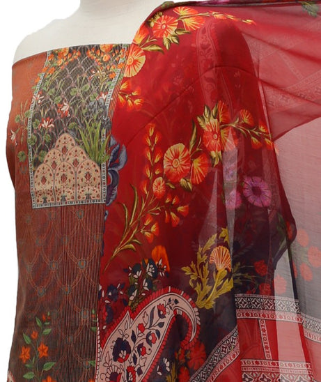 Floraison D/Masoori Lawn`21 D#3222 (Maroon)