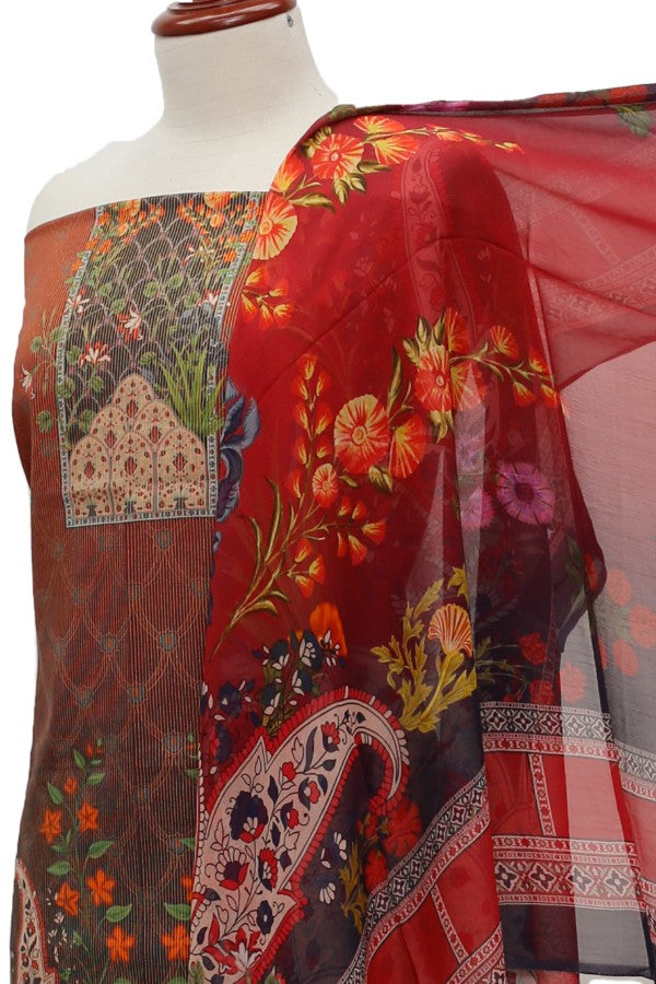 Floraison D/Masoori Lawn`21 D#3222 (Maroon)