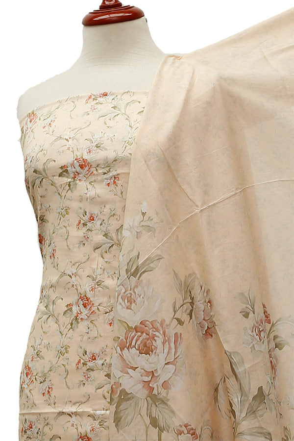 Floraison D/Print Lawn`21 D#3241 (Peach)
